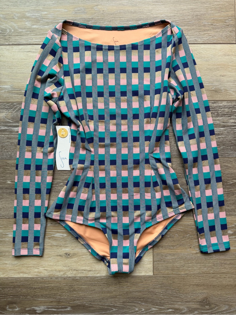 Seea Mimi Surf Suit Small Amos Pastel Long Sleeve One Piece NWT